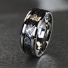 Stainless Steel Celtic Dragon Steel Foil Inlaid Ring