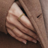 Stainless Steel Braided Gold Stackable Ring