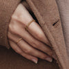 Stainless Steel Braided Rose Gold Stackable Ring