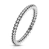 Stainless Steel Braided Stackable Ring