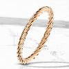 Twisted Rose Gold Stainless Steel Ring