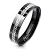 Stainless Steel Arrow Engraved Ring