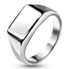 Stainless Steel Wide Square Flat Top Ring