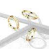 Gold H double stainless steel ring