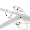 Silver H double stainless steel ring