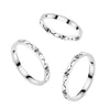 Stainless Steel Criss Cross Grooved Band Ring