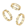 Stainless Steel Gold Hollow Heart Band Ring