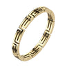 Stainless Steel Gold Maze Cut Out Ring