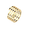 Stainless Steel Gold Spiral Coil Ring