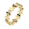 Stainless Steel Gold Eternity Flower Ring