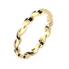 Stainless Steel Gold Eternity Leaf Ring