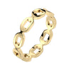 Stainless Steel Gold Oval Link Chain Ring