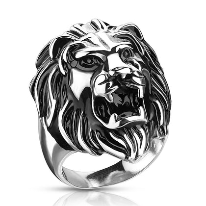 Stainless Steel Lion Head Cast Ring