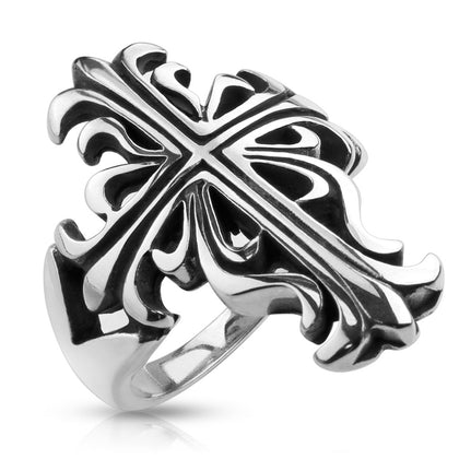 Stainless Steel Celtic Cross Casted Ring