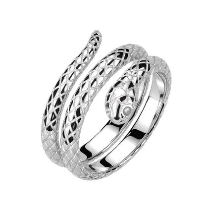 Stainless steel wrap around snake ring