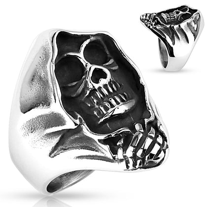 Stainless Steel Grim Reaper Ring