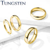 Tungsten Gold Classic Dome Wedding Band Ring