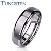 Tungsten Brushed Center Shiny Edges Ring