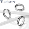 Tungsten Faceted Dome Band Ring