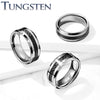 Tungsten Carbon Fiber Center Beveled Edges Ring