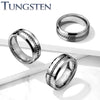 Tungsten Steel Wire Center Beveled Edges Ring