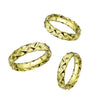 Gold braided stainless steel ring