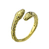 Gold stainless steel 2 headed snake ring