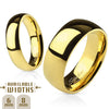 Stainless Steel Gold PVD Simple Rounded Band Ring