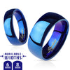 Stainless Steel Blue PVD Simple Rounded Band Ring