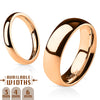 Stainless Steel Rose Gold PVD Simple Rounded Band Ring