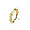 316L Surgical Steel Rose Gold PVD Pyramid Cut Hinged Clicker Hoop