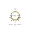 316L Surgical Steel Black PVD Dainty Wide Flare Spikes Hinged Clicker Hoop - Pierced Universe