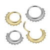 316L Surgical Steel Decorative Beaded Hinged Clicker Hoop