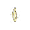 316L Surgical Steel Gold PVD White CZ Single Line Pave Hinged Clicker Belly Ring - Pierced Universe