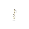 316L Surgical Steel Gold PVD White CZ Vine Marquise Gem Dangle Hinged Clicker Belly Ring - Pierced Universe