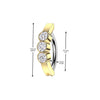 316L Surgical Steel Gold PVD White CZ Bezel Hinged Clicker Belly Ring