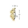 316L Surgical Steel Gold PVD White CZ Multi Flower Floral Hinged Clicker Belly Ring - Pierced Universe