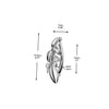 316L Surgical Steel Gold PVD White CZ Leaf Vine Petal Hinged Belly Ring - Pierced Universe