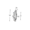 316L Surgical Steel Gold PVD White CZ Bezel Cluster Hinged Clicker Belly Ring - Pierced Universe