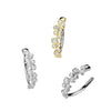 316L Surgical Steel Gold PVD White CZ Bezel Cluster Hinged Clicker Belly Ring - Pierced Universe