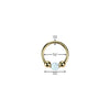 Implant Grade Titanium Gold PVD White Opal Ball Hinged Clicker Hoop