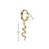 Implant Grade Titanium Gold PVD Snake Dangle Hinged Clicker Hoop