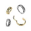 Implant Grade Titanium Gold PVD Thick Hammered Hinged Clicker Hoop - Pierced Universe