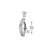 Implant Grade Titanium White CZ Pave Gem Hinged Clicker 16ga Curved Barbell