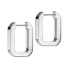 Pair of 316L Surgical Steel Rectangle Squared Hoop Earrings