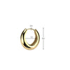 Pair of 316L Surgical Steel Gold PVD Oval Shaped Thick Hoop Earrings