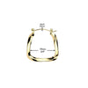 Pair of 316L Surgical Steel Gold PVD Twisted Large Hinged Hoop Earrings - Pierced Universe