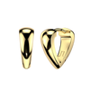 Pair of 316L Surgical Steel Gold PVD Chevron Minimal V Shape Hinged Hoop Earrings