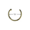 Implant Grade Titanium Black PVD Nose Hoop Ring With Bar Stopper