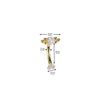 Implant Grade Titanium Gold PVD White CZ Bezel Boho Beaded Internally Threaded Curved Barbell - Pierced Universe